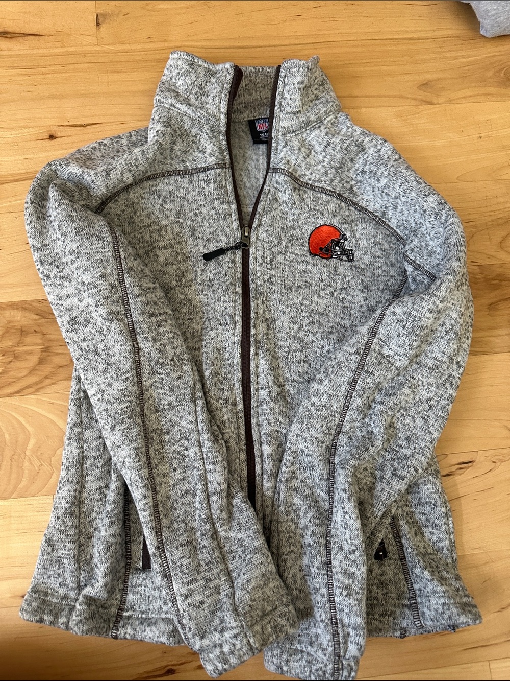 Cleveland Browns NFL Gray Full-Zip Fleece Jacket